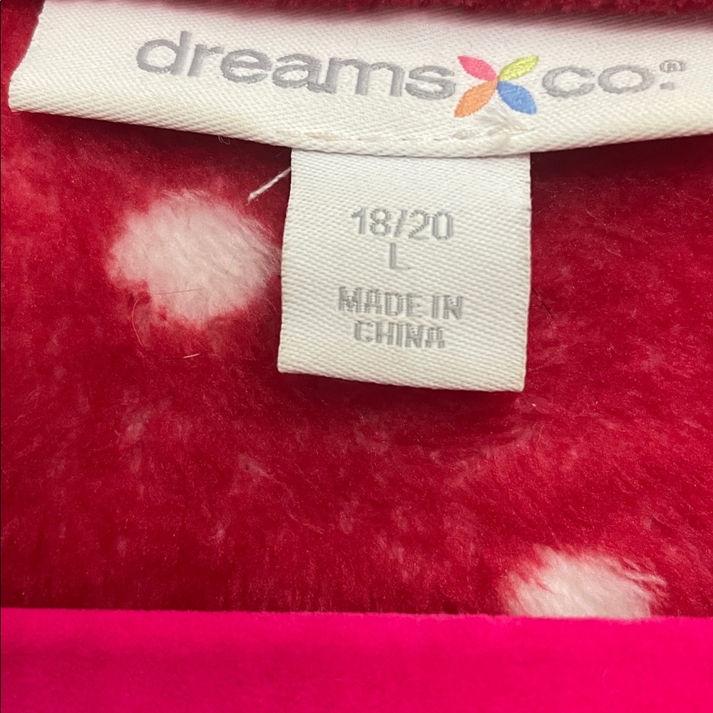 Red Polka Dot Fleece Robe - Picture 2 of 4